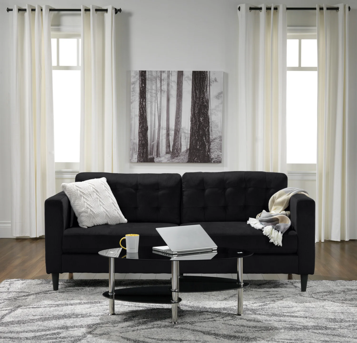 Oriana 40" Coffee Table - Black - Image 3