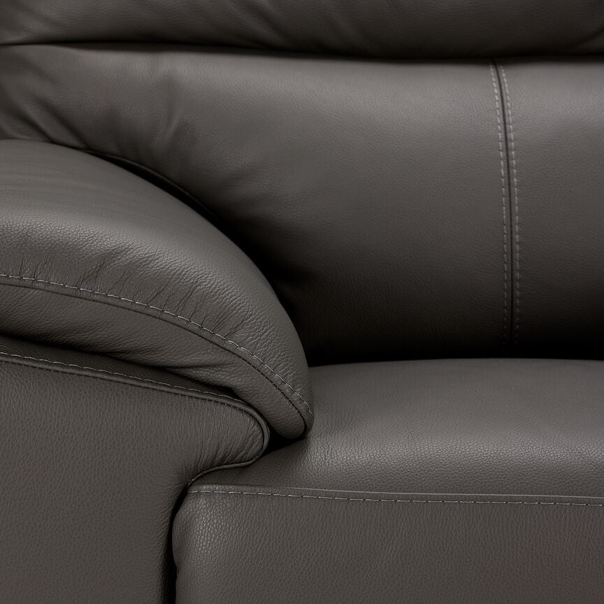 Toscana Leather Chair - Dark Grey - Image 3