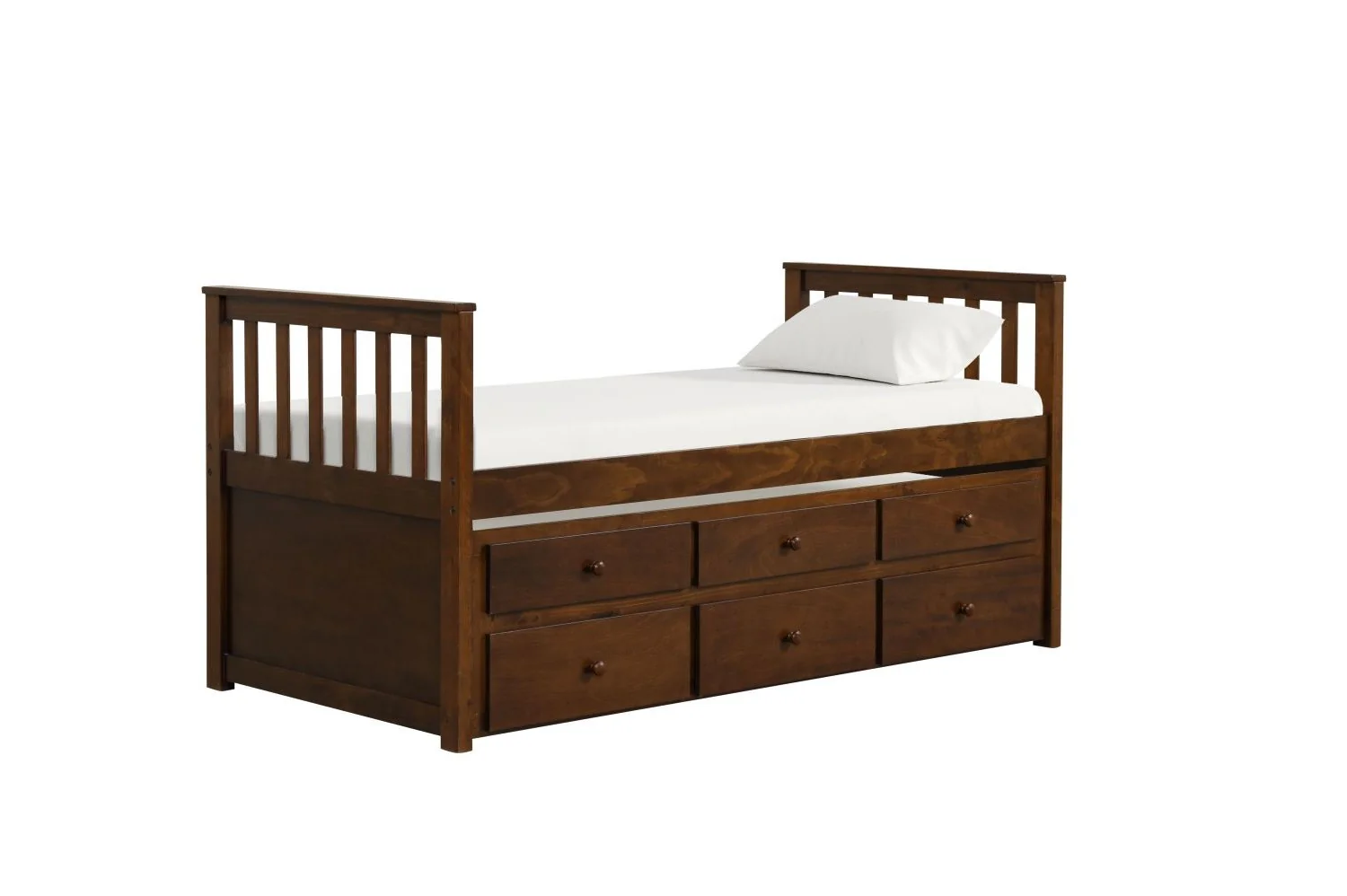 Trudy 5-Piece Twin Captain Bedroom Package with Trundle - Espresso - Image 2