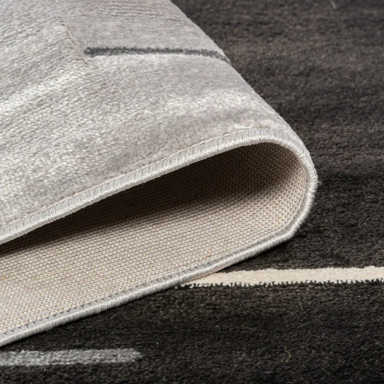 Urbane Modern Rug - 5' x 8' - Grey/Black - Image 5